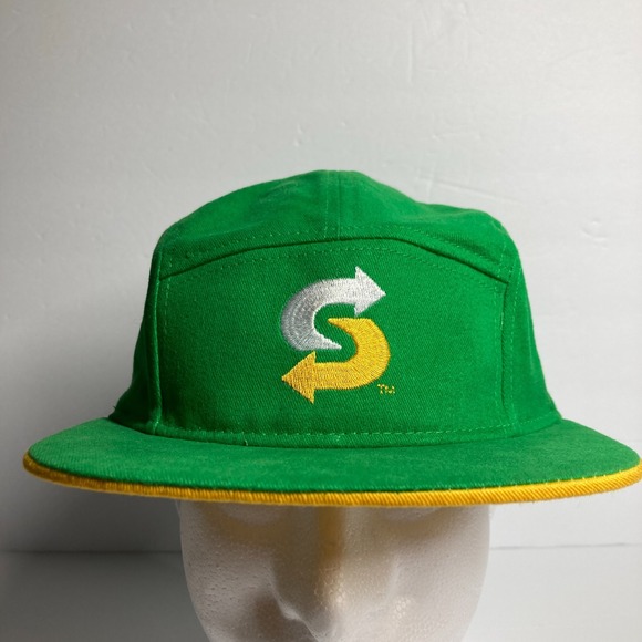 Subway Restaurant Cap Hat Green Yellow Logo‎ SnapBack Employee Sandwich Worker - Picture 4 of 16